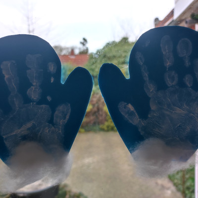 Handschuhe gevastelt