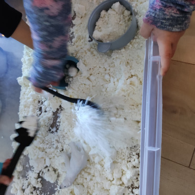 Spielen mit Schnee